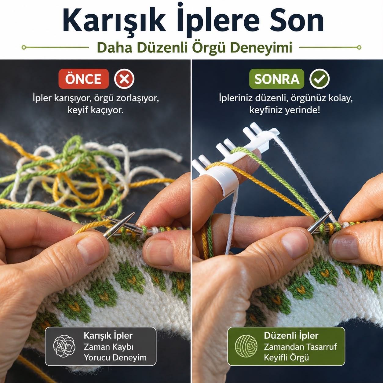 İplik Kılavuzu Parmak Tutucu (Çubuk Tipi)