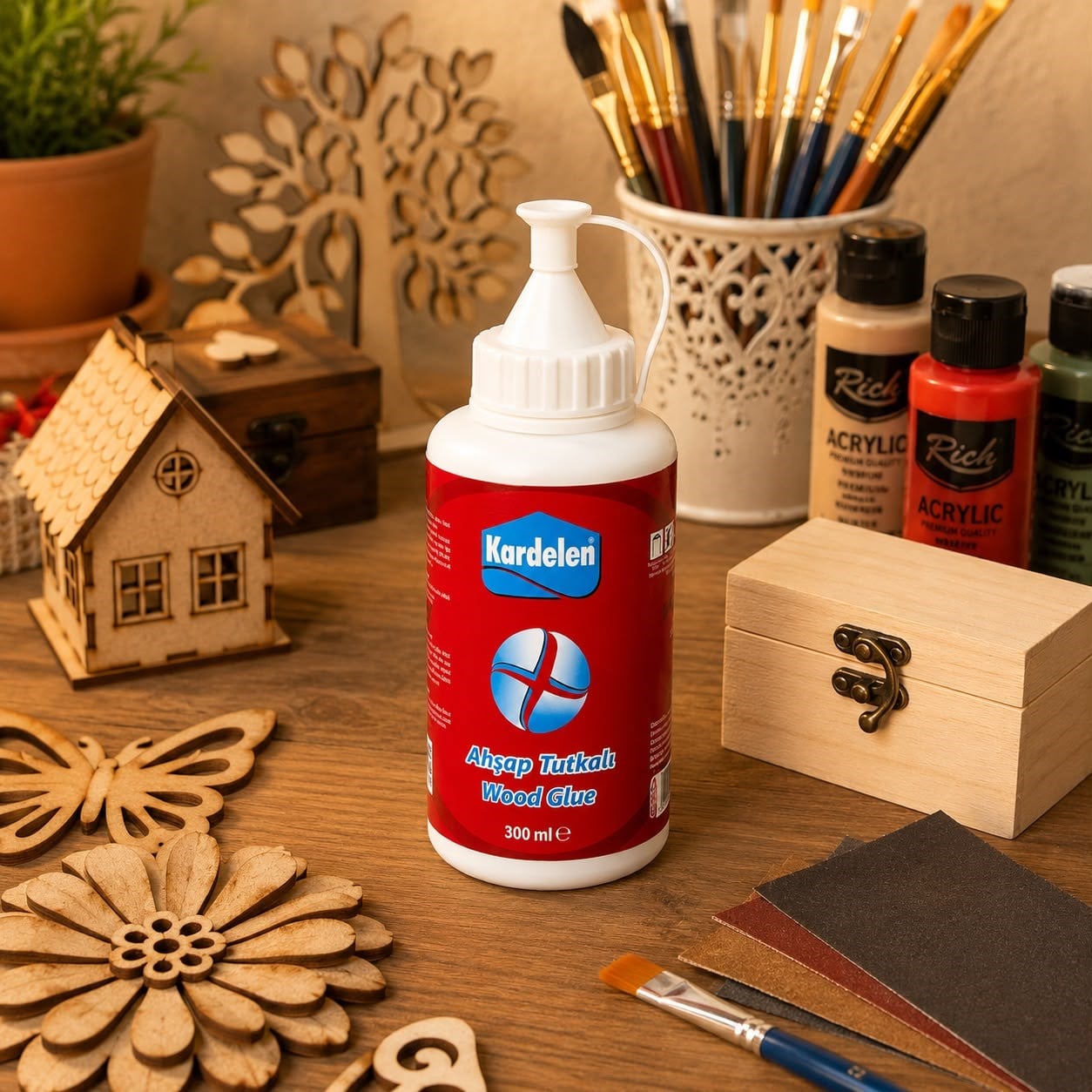 Kardelen Ahşap Tutkalı 300 ML – Ahşap İşlerinizde Güçlü ve Pratik Yardımcı
