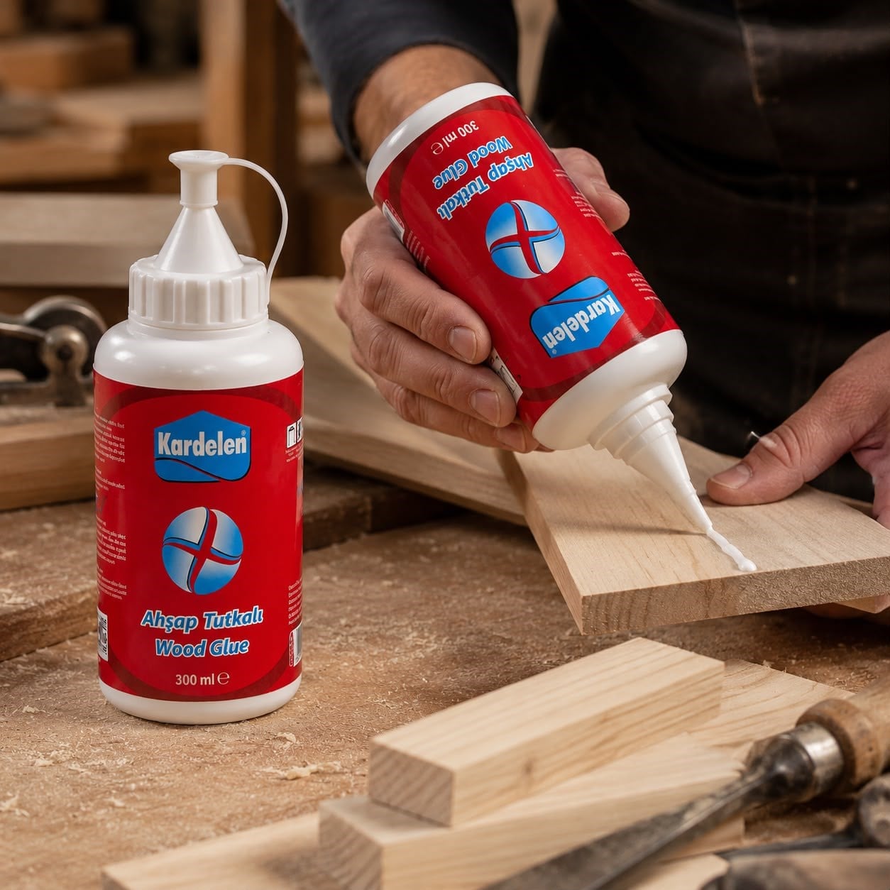 Kardelen Ahşap Tutkalı 300 ML – Ahşap İşlerinizde Güçlü ve Pratik Yardımcı