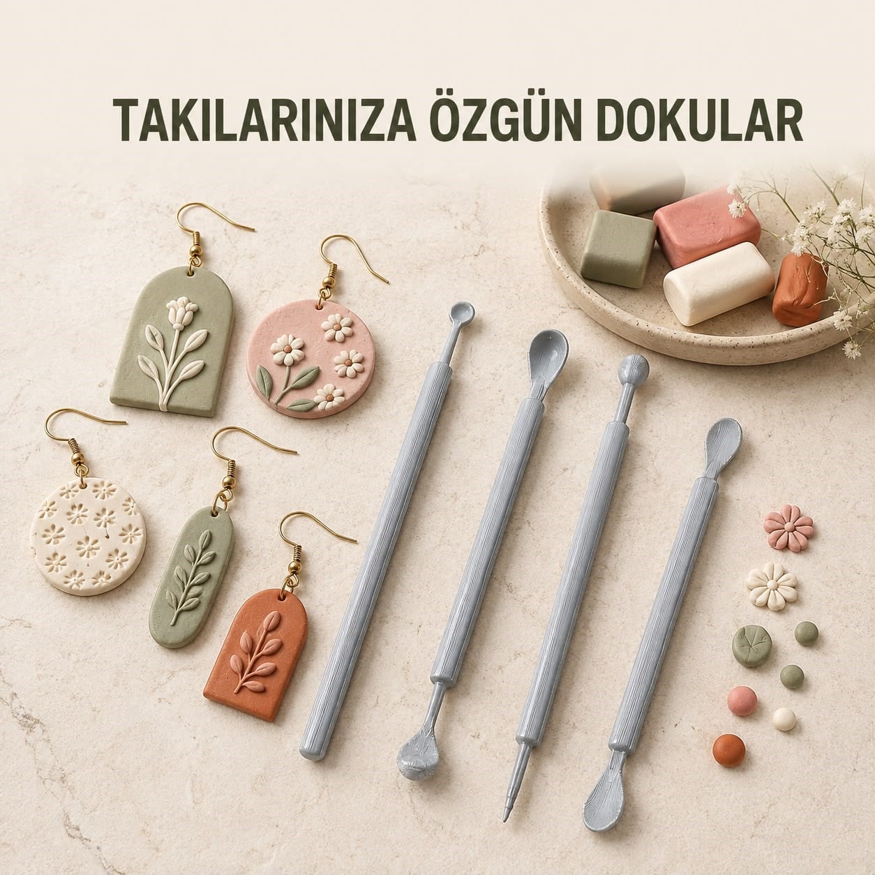 Kil Şekillendirme Hobi Aparatları – 4lü Çift Uçlu Set