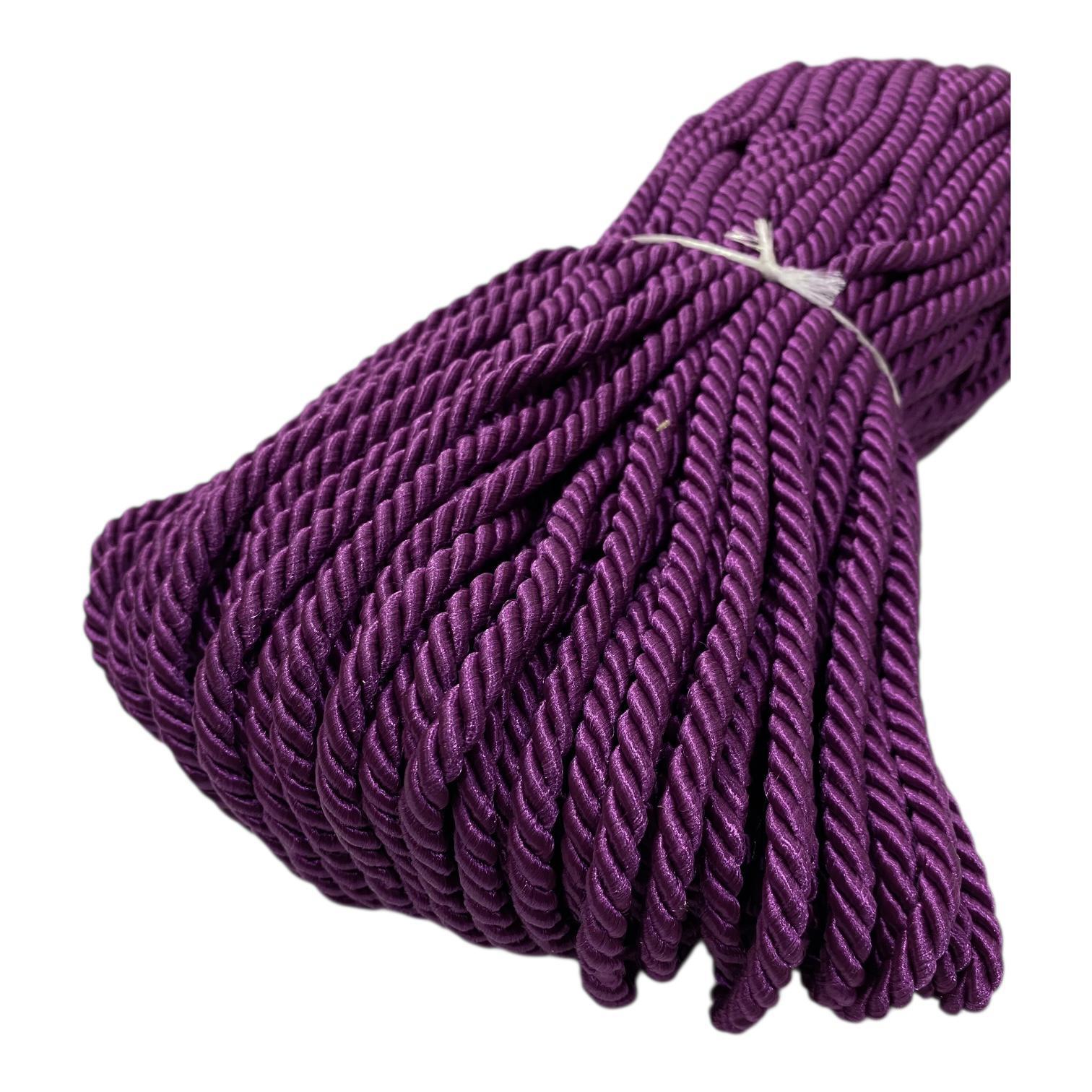 Kordon Halat İp 5 Metre Koyu Mor - 6 MM