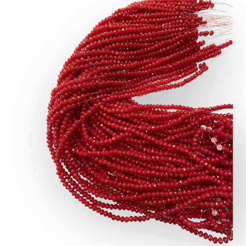 Kristal Boncuk, Kırmızı 4 MM