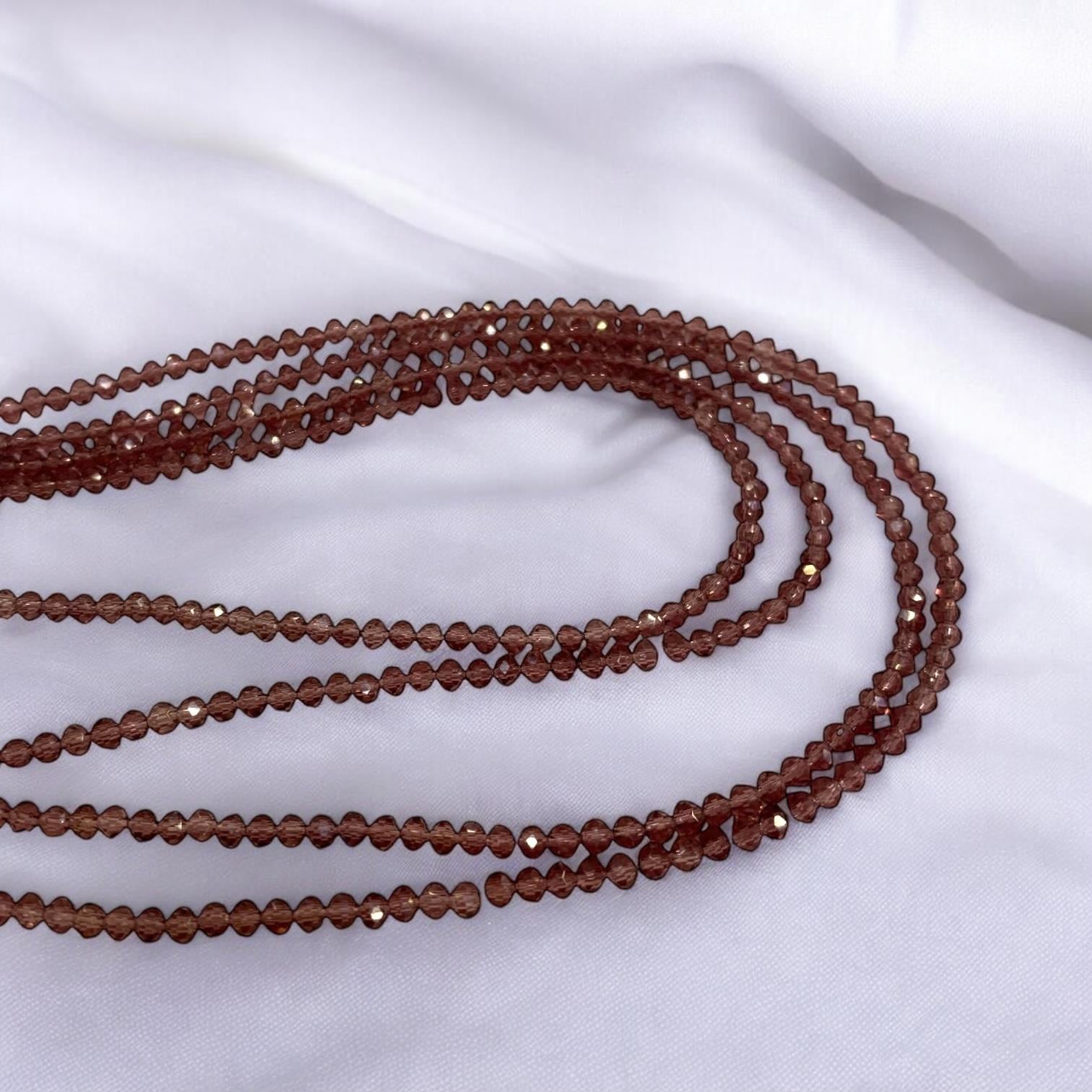 Kristal Dizi Cam Boncuk (1 mm) Ametist