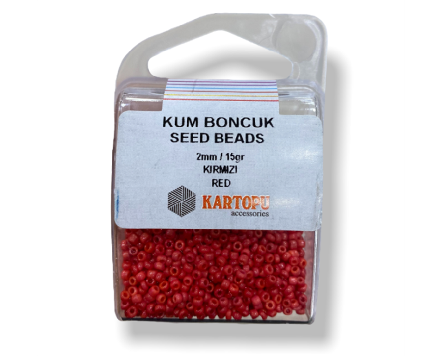 Kum Boncuk Seed Beads 15GR - Kırmızı