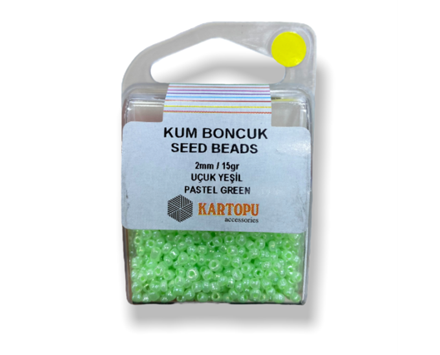Kum Boncuk Seed Beads 15GR - Uçuk Yeşil 