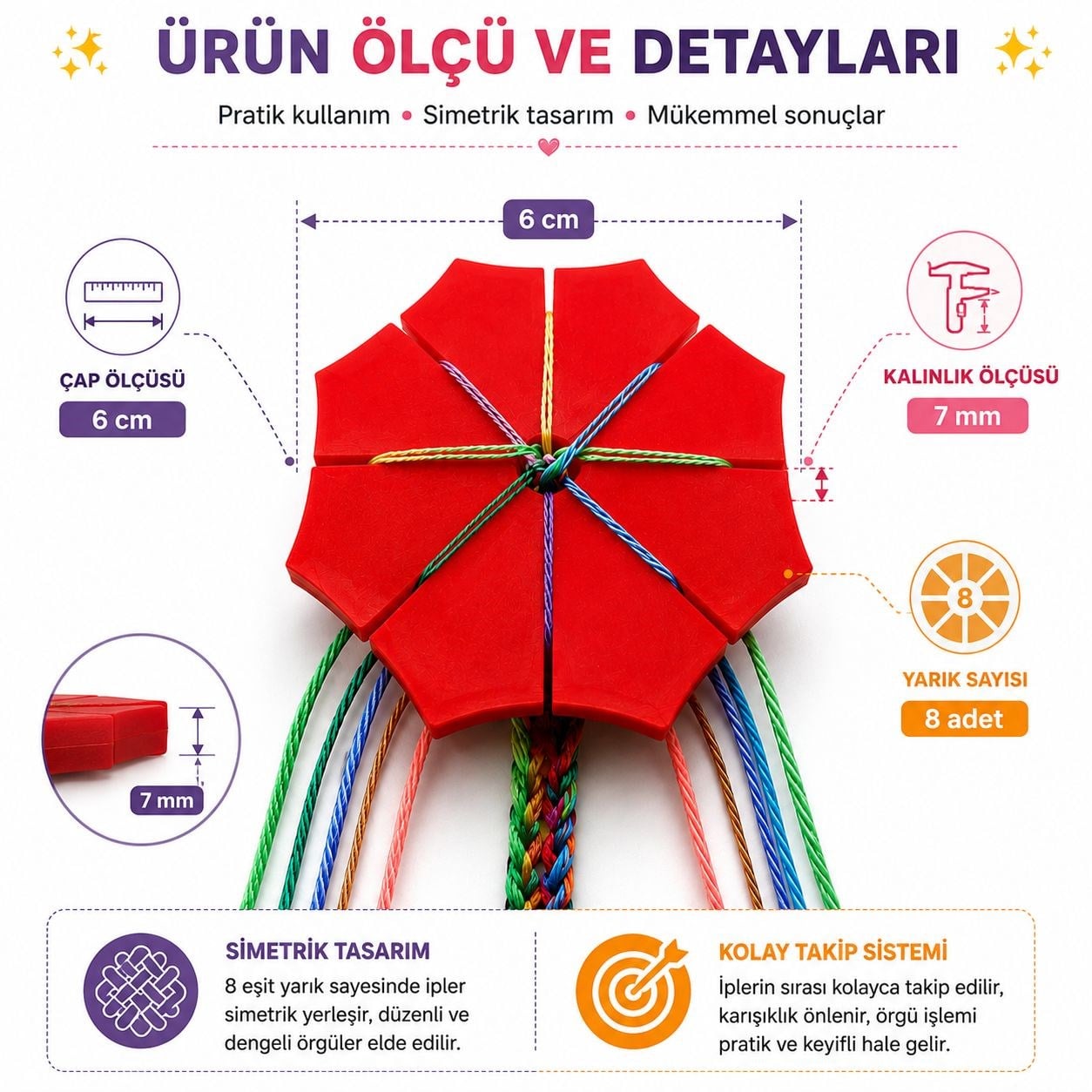 Kumihimo Örgü Aparatı – Düzenli, Simetrik ve Eğlenceli Tasarımlar