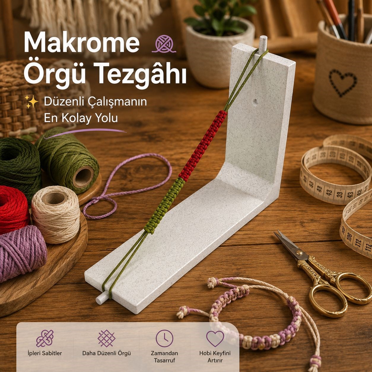 Makrome Tasarım, Ölçü ve Sabitleme Tezgahı No:2