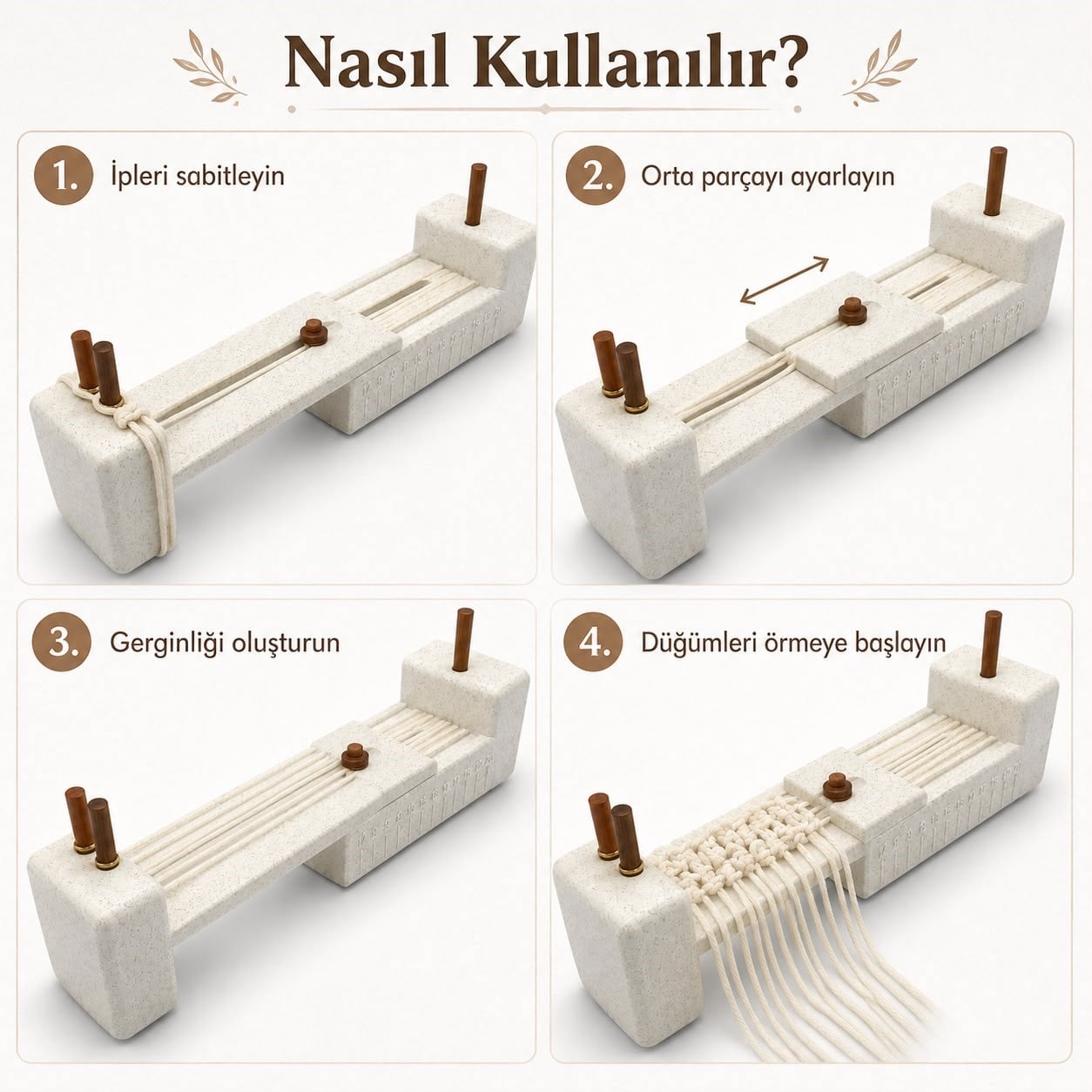 Makrome Tasarım, Ölçü ve Sabitleme Tezgahı No:3