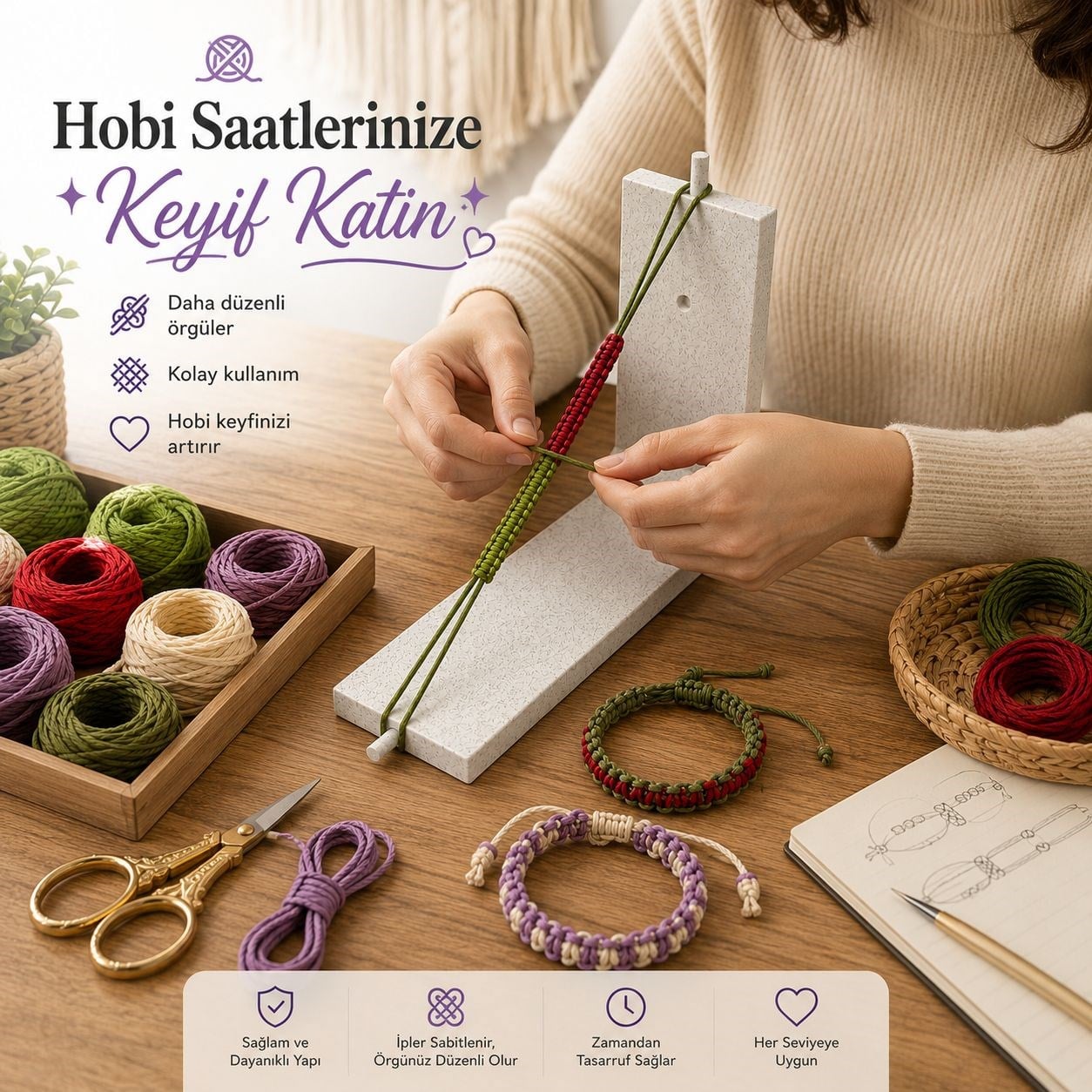 Makrome Tasarım, Ölçü ve Sabitleme Tezgahı No:2