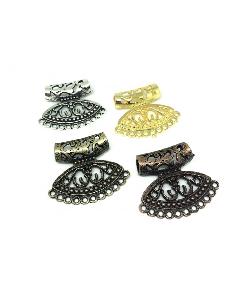 Metal Kulplu FULAR İğne Oyası Model - 06