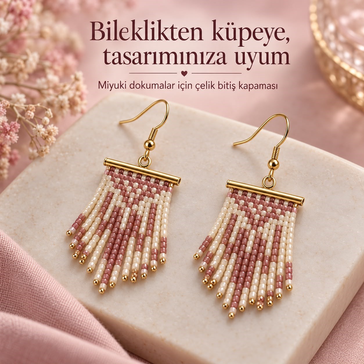 Miyuki Çelik Korniş Kapama – Boncuk Dokuma ve Takı Bitiş Aparatı