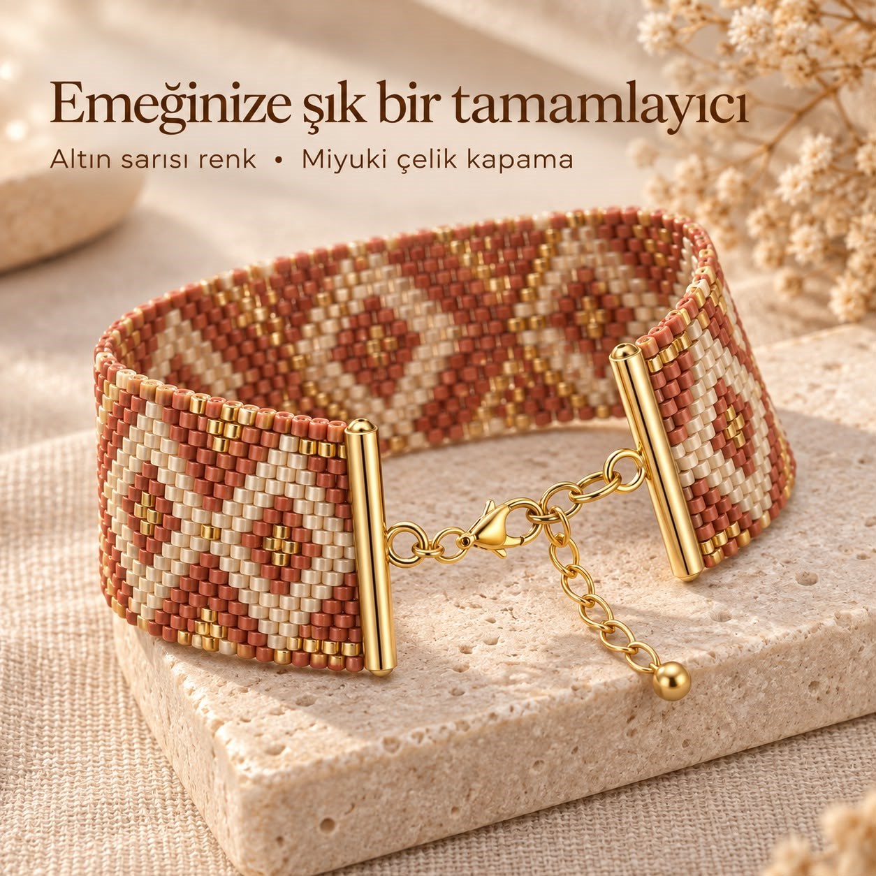 Miyuki Çelik Korniş Kapama – Boncuk Dokuma ve Takı Bitiş Aparatı