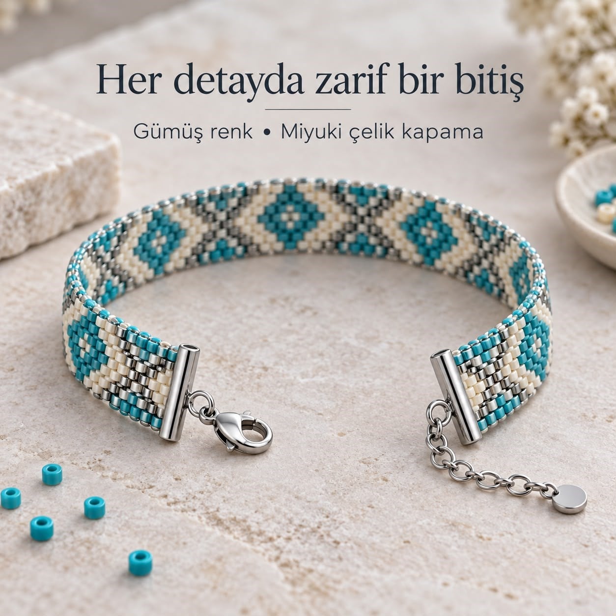 Miyuki Çelik Korniş Kapama – Boncuk Dokuma ve Takı Bitiş Aparatı