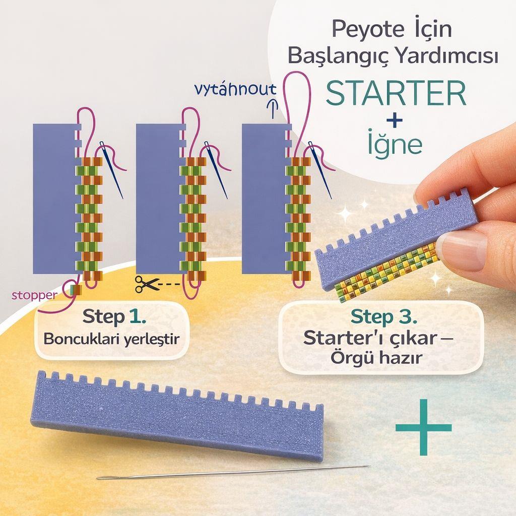 Miyuki Delica Peyote Başlangıç Aparatı + İğne