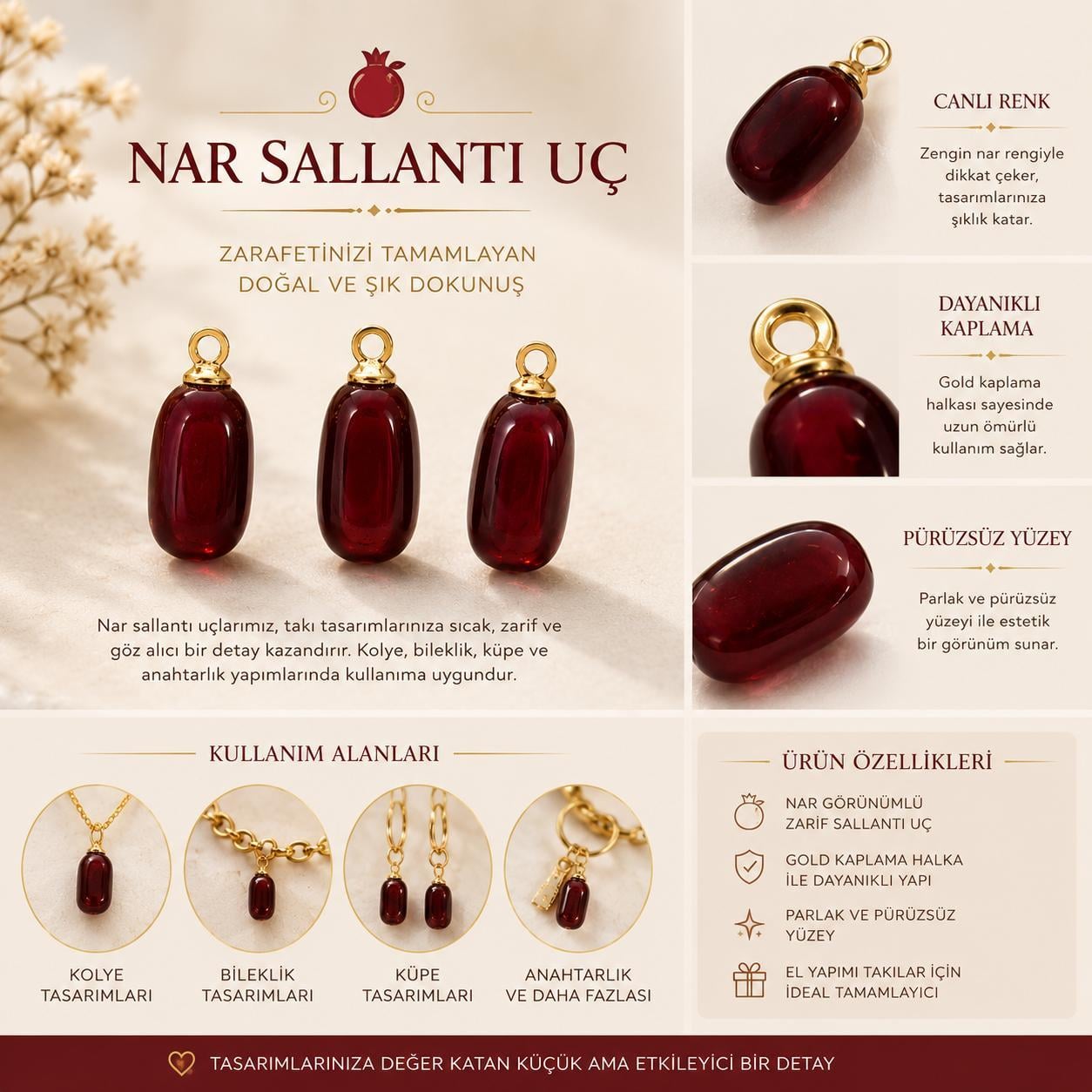 Murano Nar Sallantı Uçlar