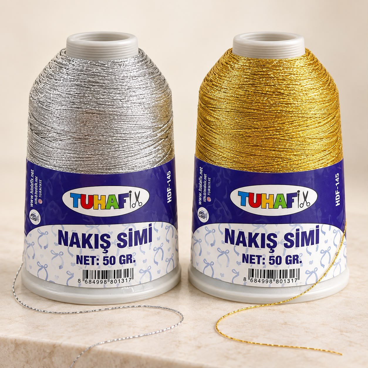 Nakış Simi Bobin 50GR. Polyester Oya Nakış Simi