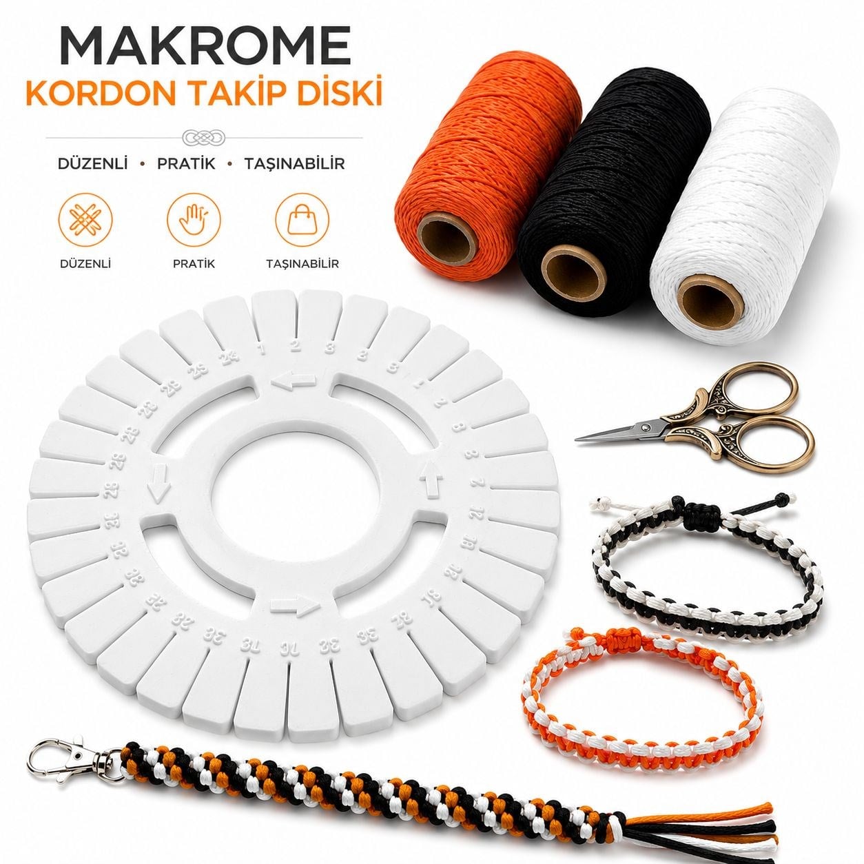 Örgü Pusulası – Makrome Kordon Takip Diski