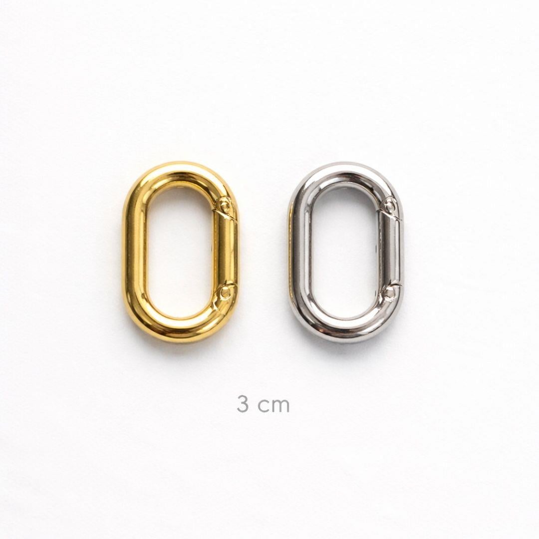 Oval Yaylı Çelik Karabina 3 CM