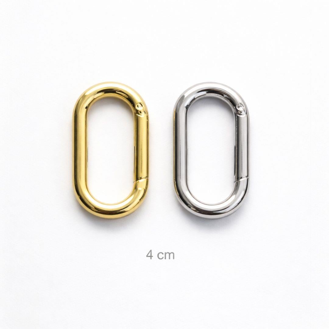 Oval Yaylı Çelik Karabina 4 CM