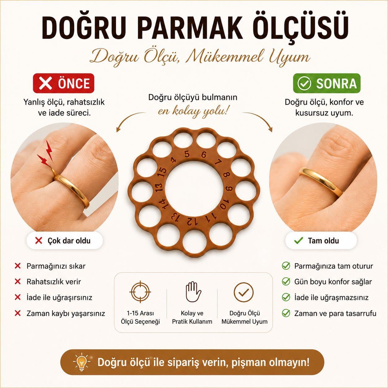 Parmak Ölçü Rehberi - Stant