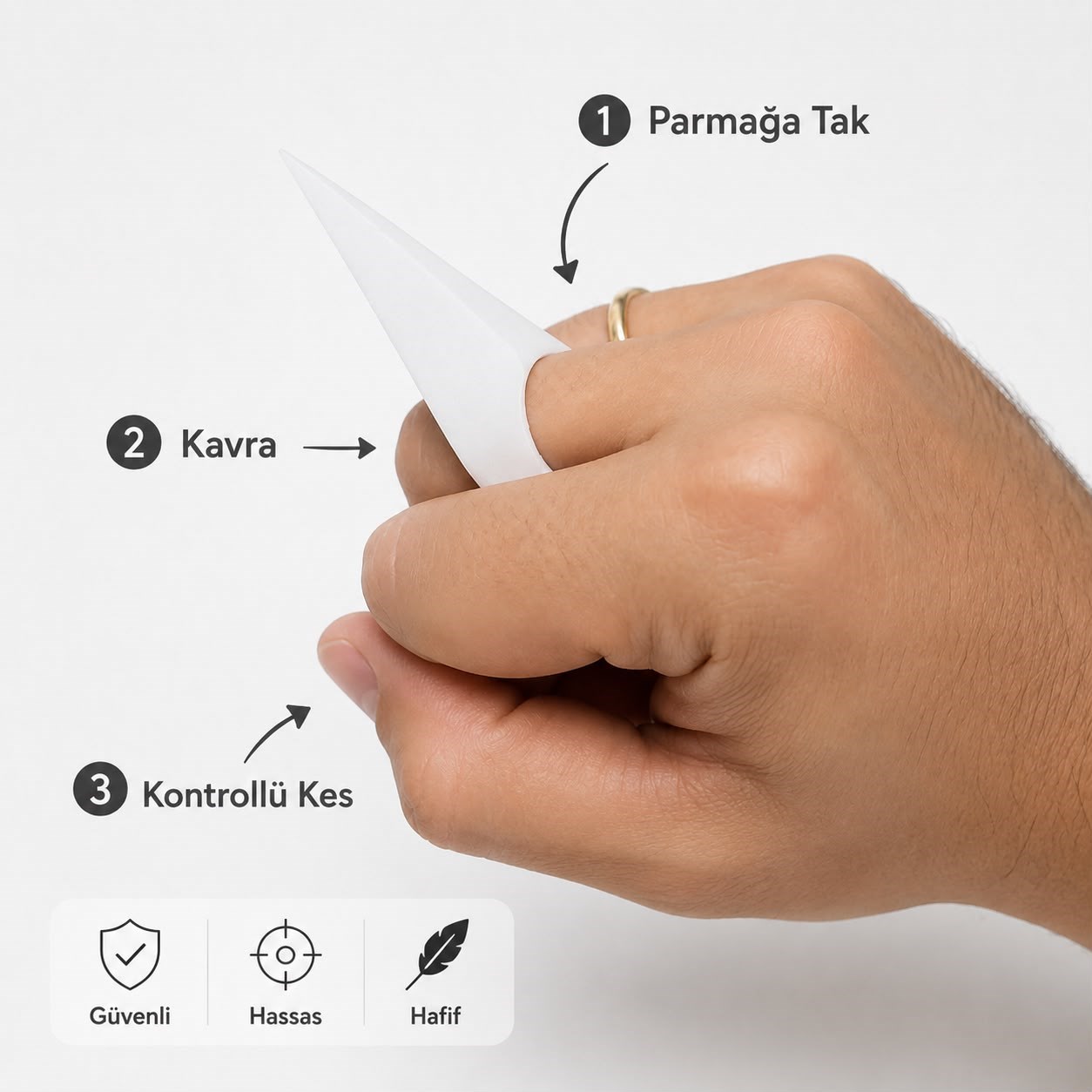 Parmak Tipi Mini Kesici – Pratik ve Kontrollü Kullanım