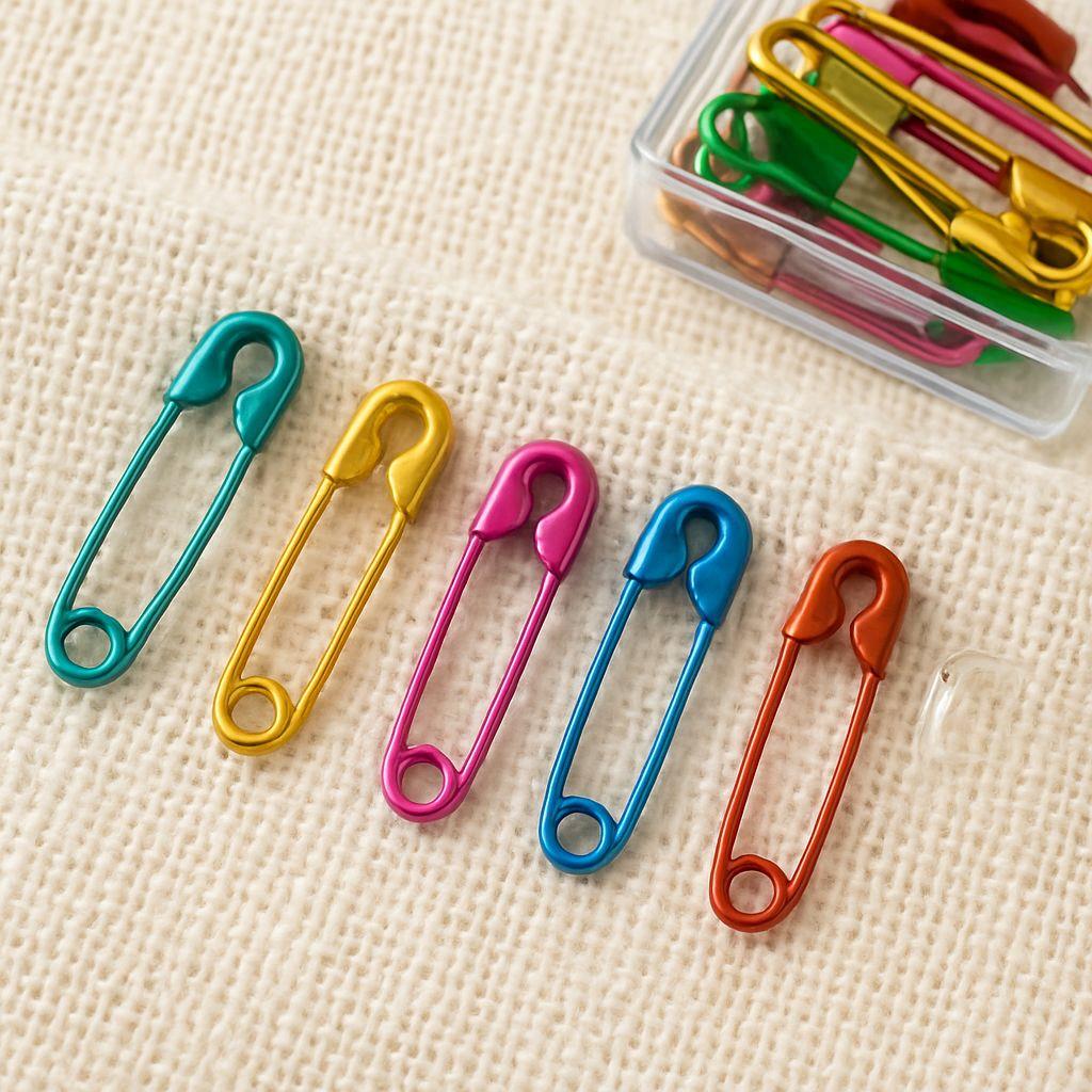 Paslanmaz Çelik Parlak Çengelli İğne Kutulu 12 Adet