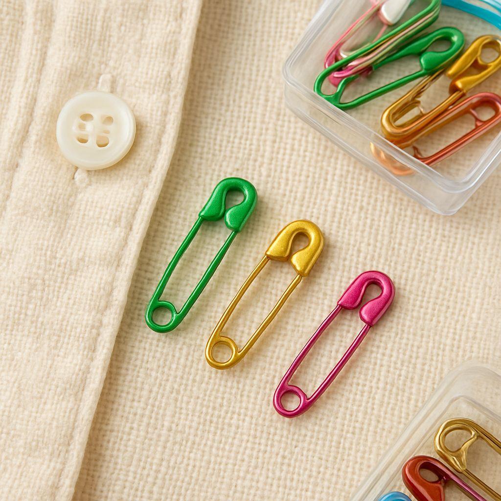 Paslanmaz Çelik Parlak Çengelli İğne Kutulu 12 Adet