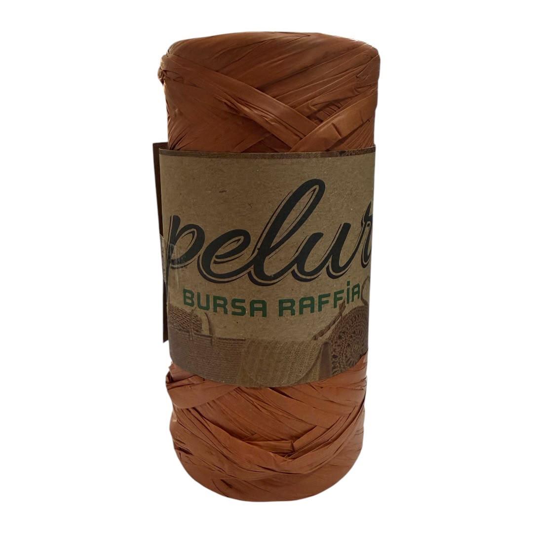 Pelur Bursa Taba Raffia Çanta ve Örgü İpi 150GR. 