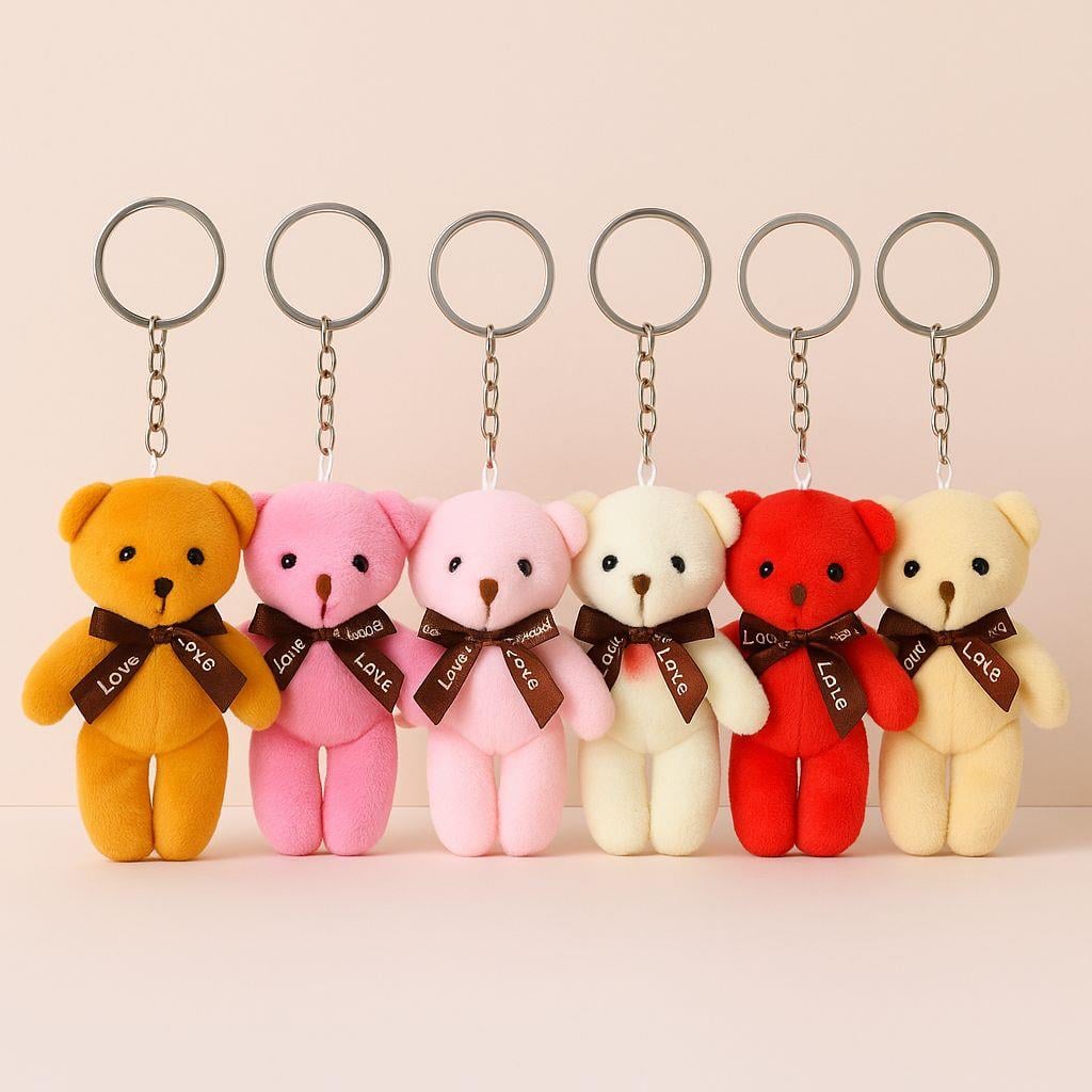 Peluş Ayakta Ayıcık Anahtarlıklı - Yumuşak ve Sevimli
