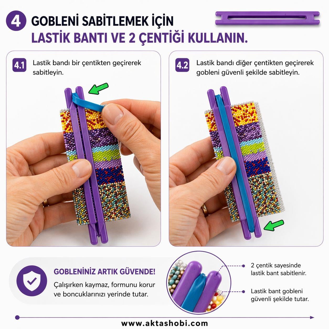 Peyote Dokuma Tutucu Seti x3 Boy