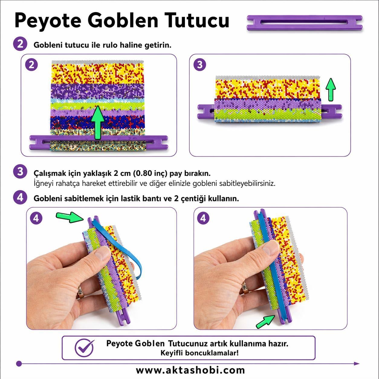 Peyote Dokuma Tutucu Seti x3 Boy