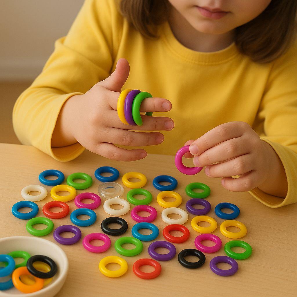 Plastik Renkli Halka Modeller 15 MM - 10 ADET Paket