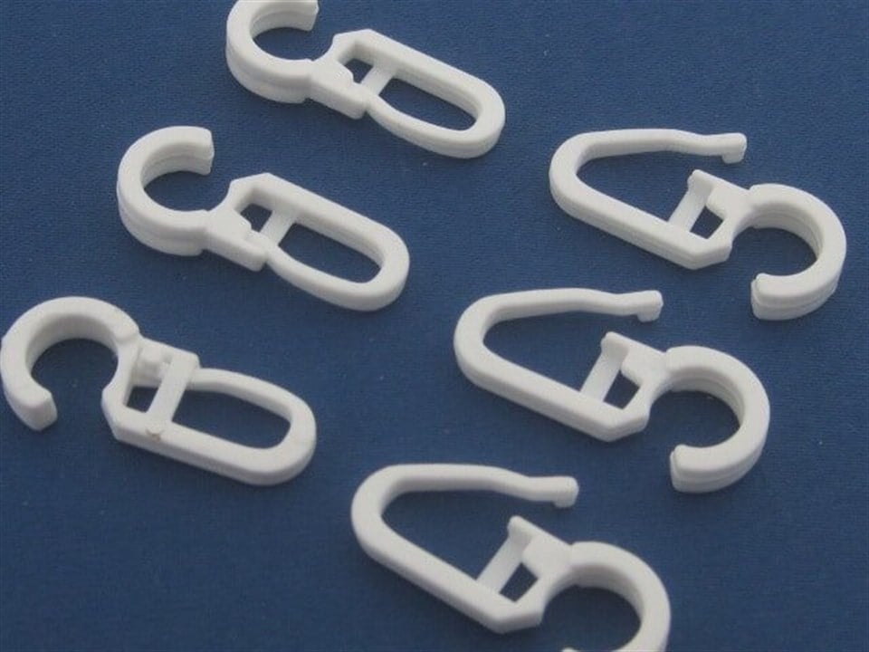 Plastik Rustik Perde Klipsi - 6 Adet