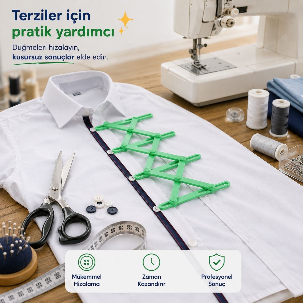 Pratik Düğme Hizalama Aparatı