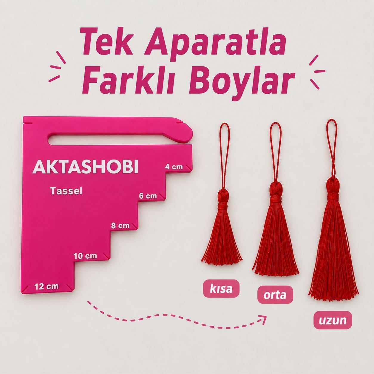 Püskül Yapma Aparatı – Tek Aparatla 5 Farklı Boy