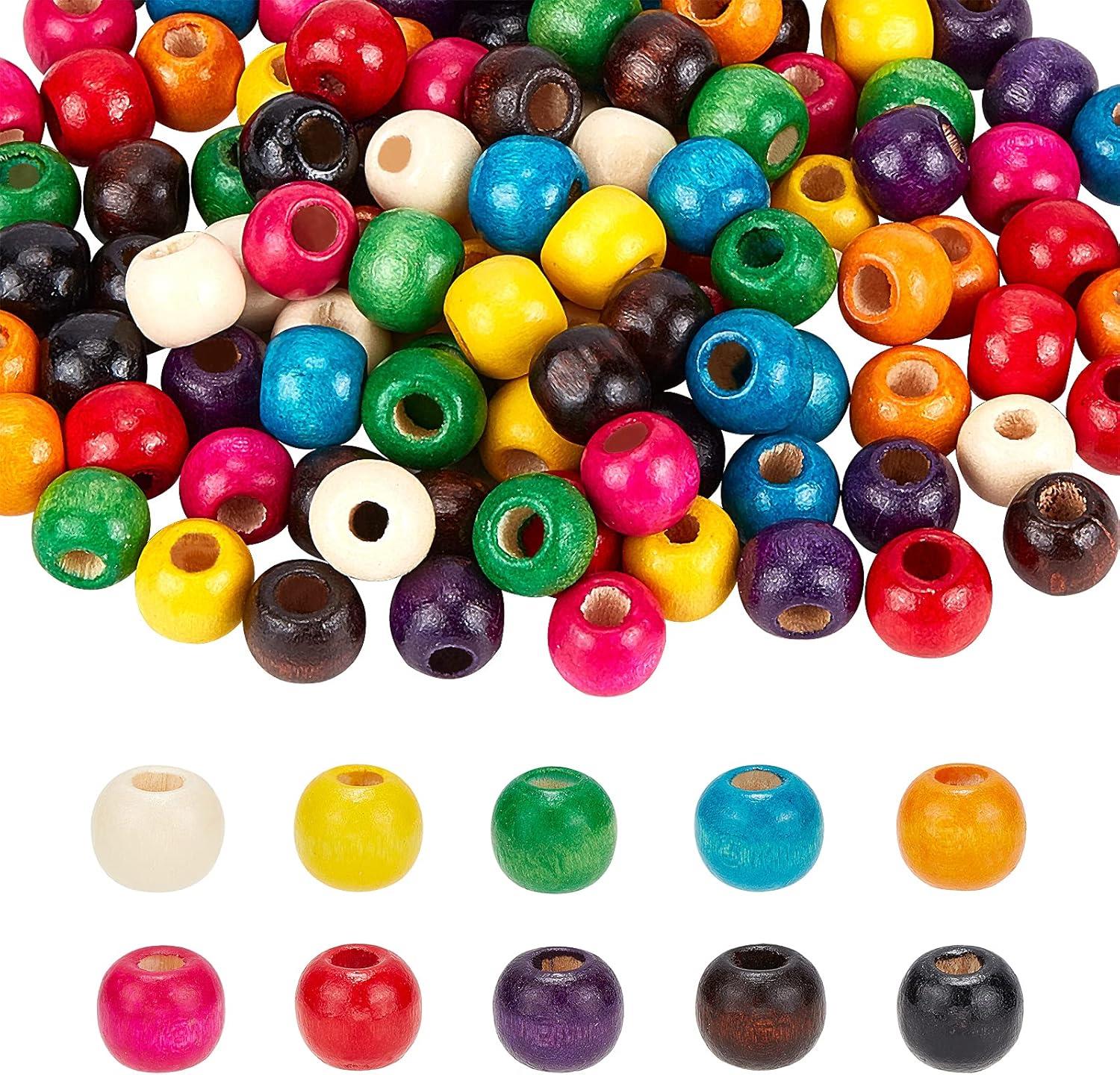 Renkli Büyük Boy Karışık Paket Ahşap Boncuklar