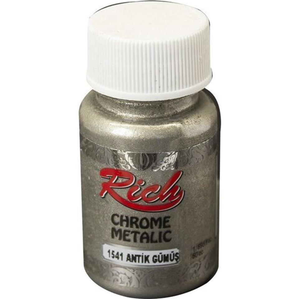 RİCH CHROME METALİK BOYA 50 cc Antik Gümüş