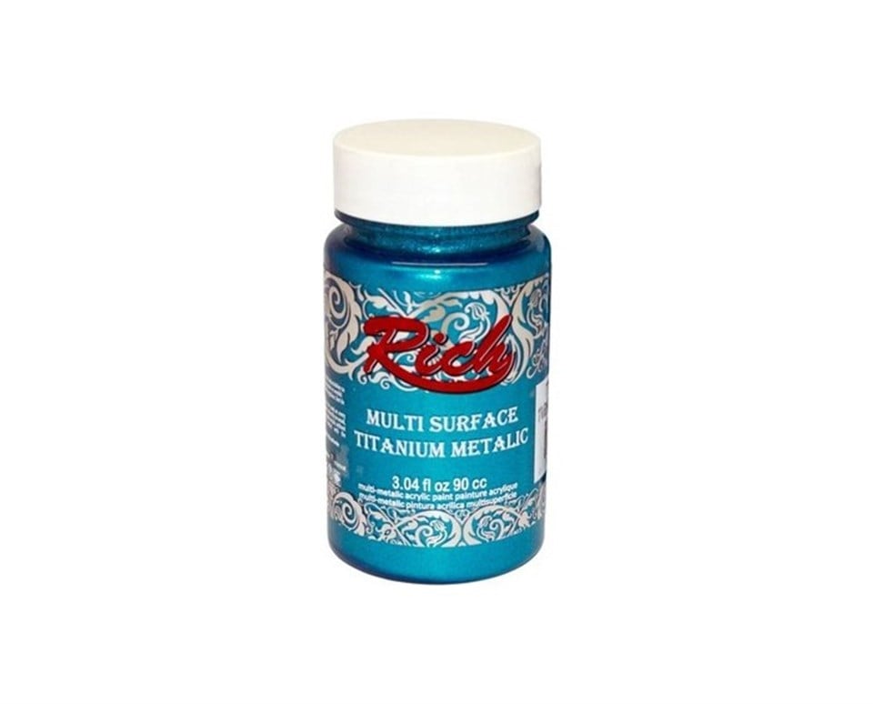 Rich Multi Surface Turkuaz Titanium Metalik Boya 90cc 