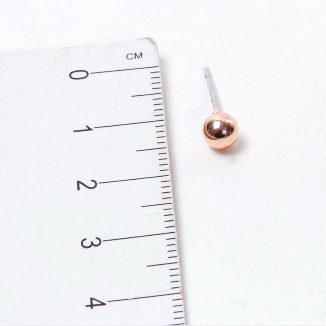 Rose Renk Metal Top Küpe 10 Adet