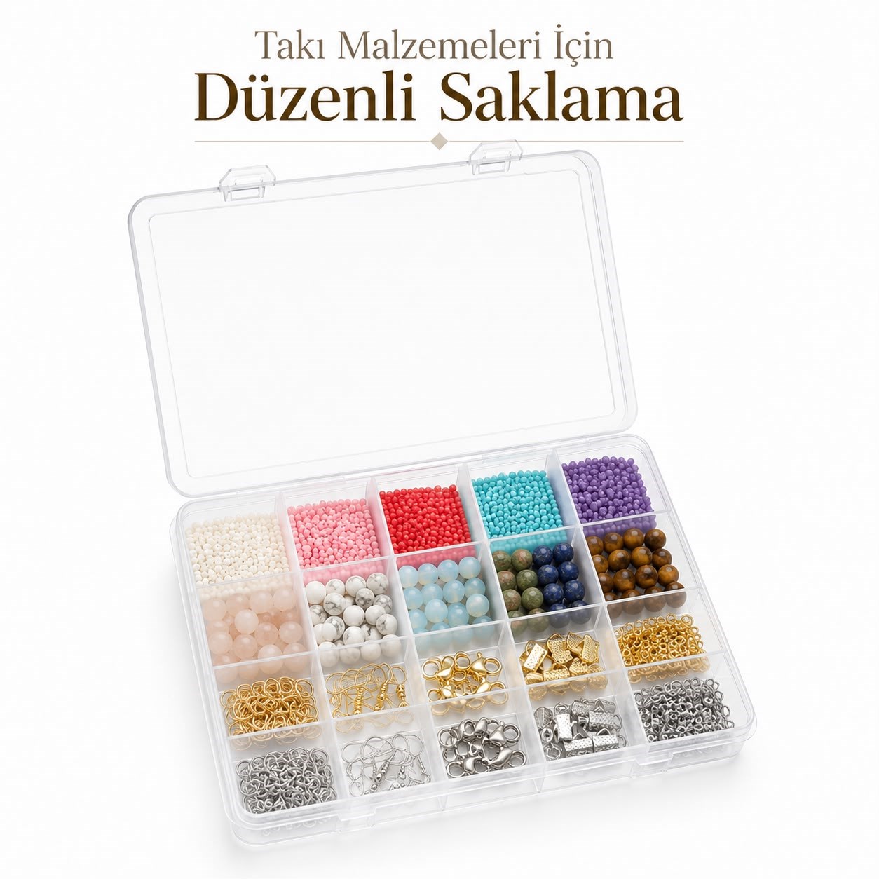 Şeffaf 12 Bölmeli Organizer 