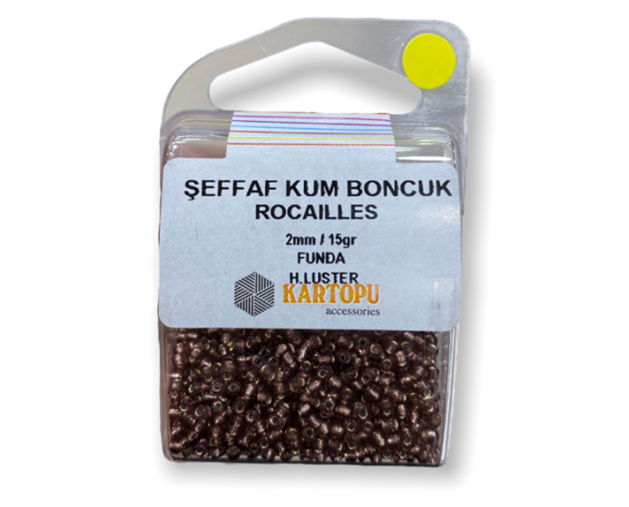 Şeffaf Kum Boncuk Rocaılles 15GR - Funda