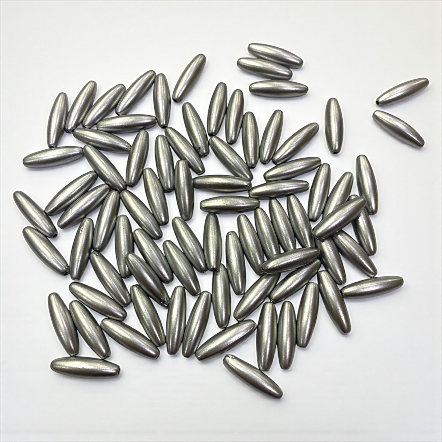 Silver Mat Yüzeyli Arpa Boncuk 10GR. Paket
