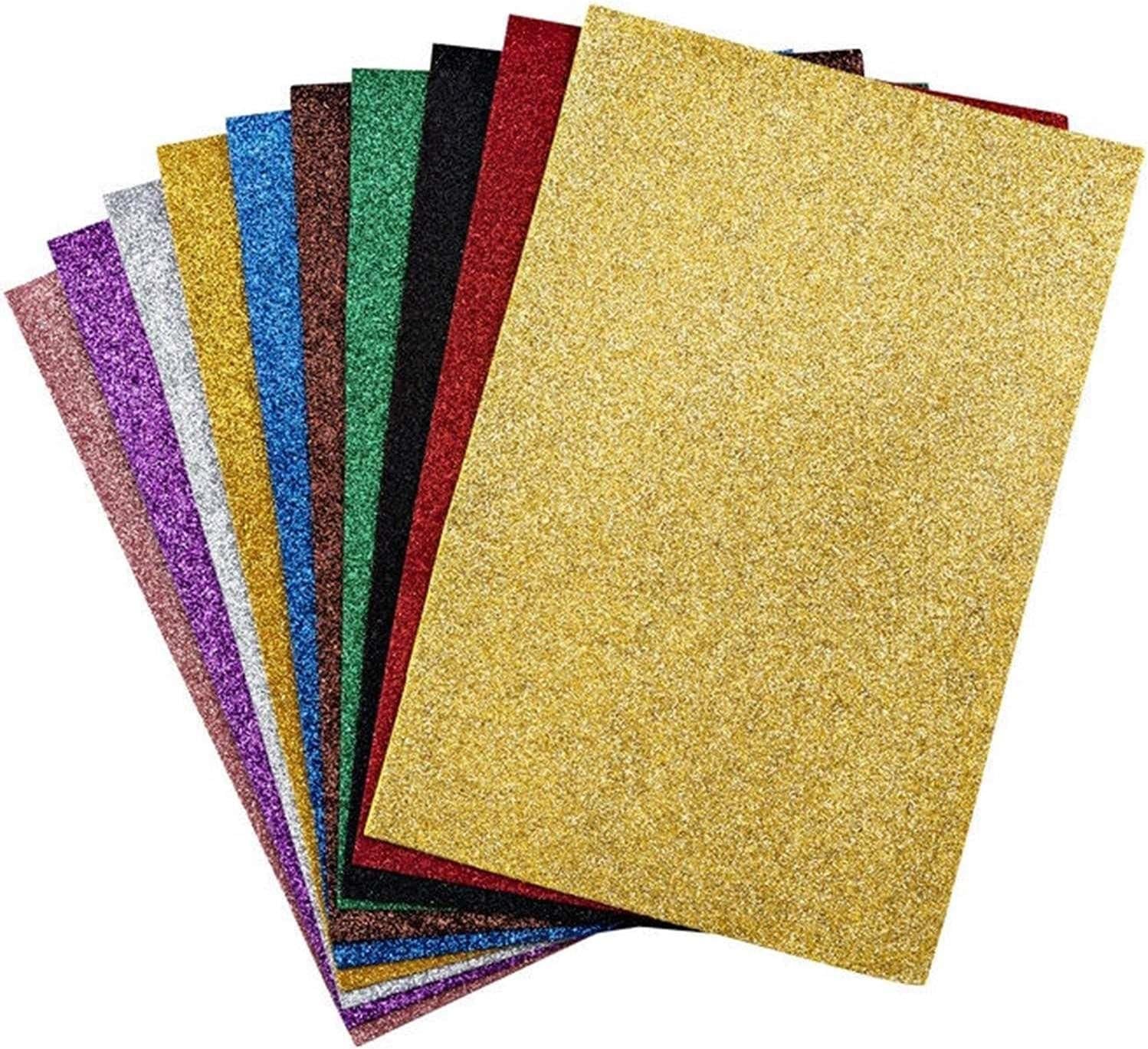 Simli Yapışkanlı Eva 20 x 30 Cm 10 Renk