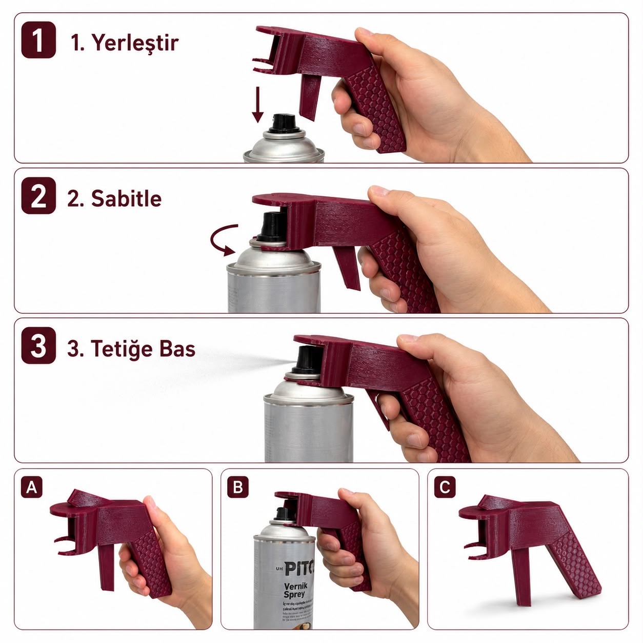 SpreyGrip - Ergonomik Sprey Tetik Aparatı