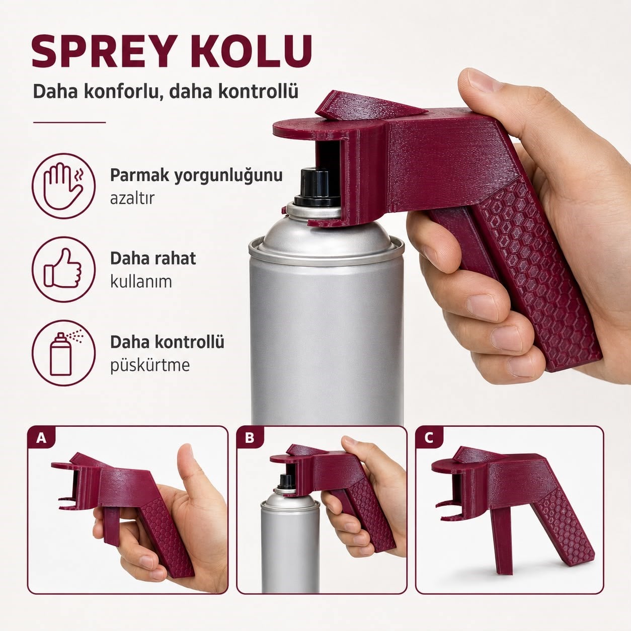 SpreyGrip - Ergonomik Sprey Tetik Aparatı