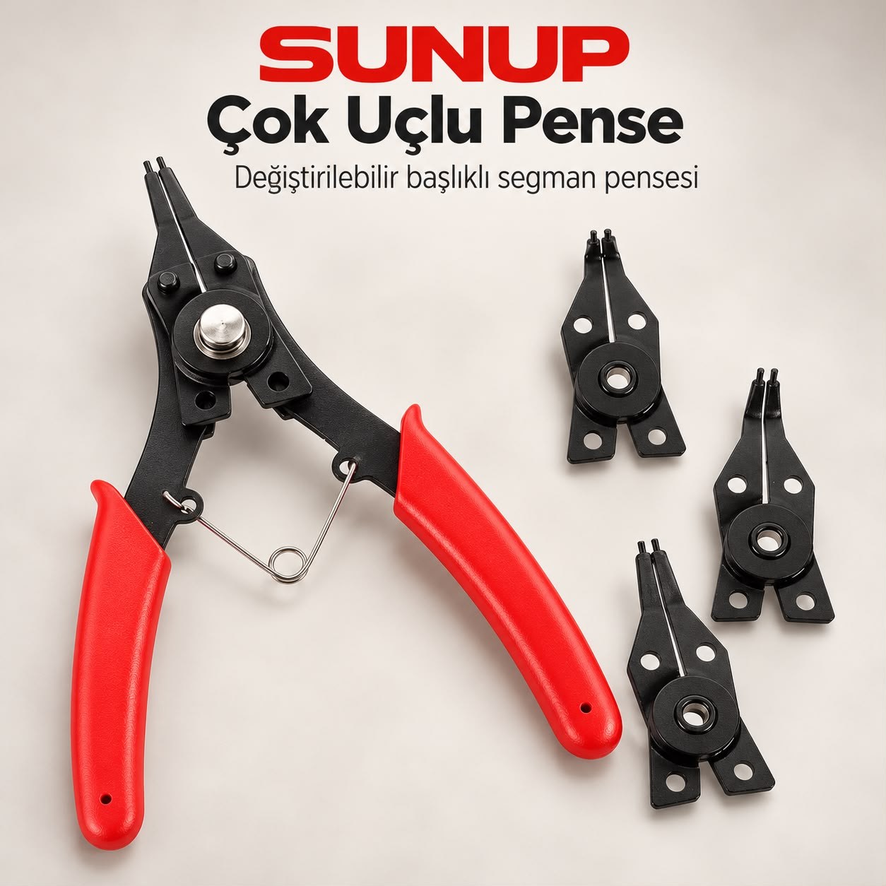 SUNUP Çok Uçlu Çelik Pense – Değiştirilebilir Başlıklı Set