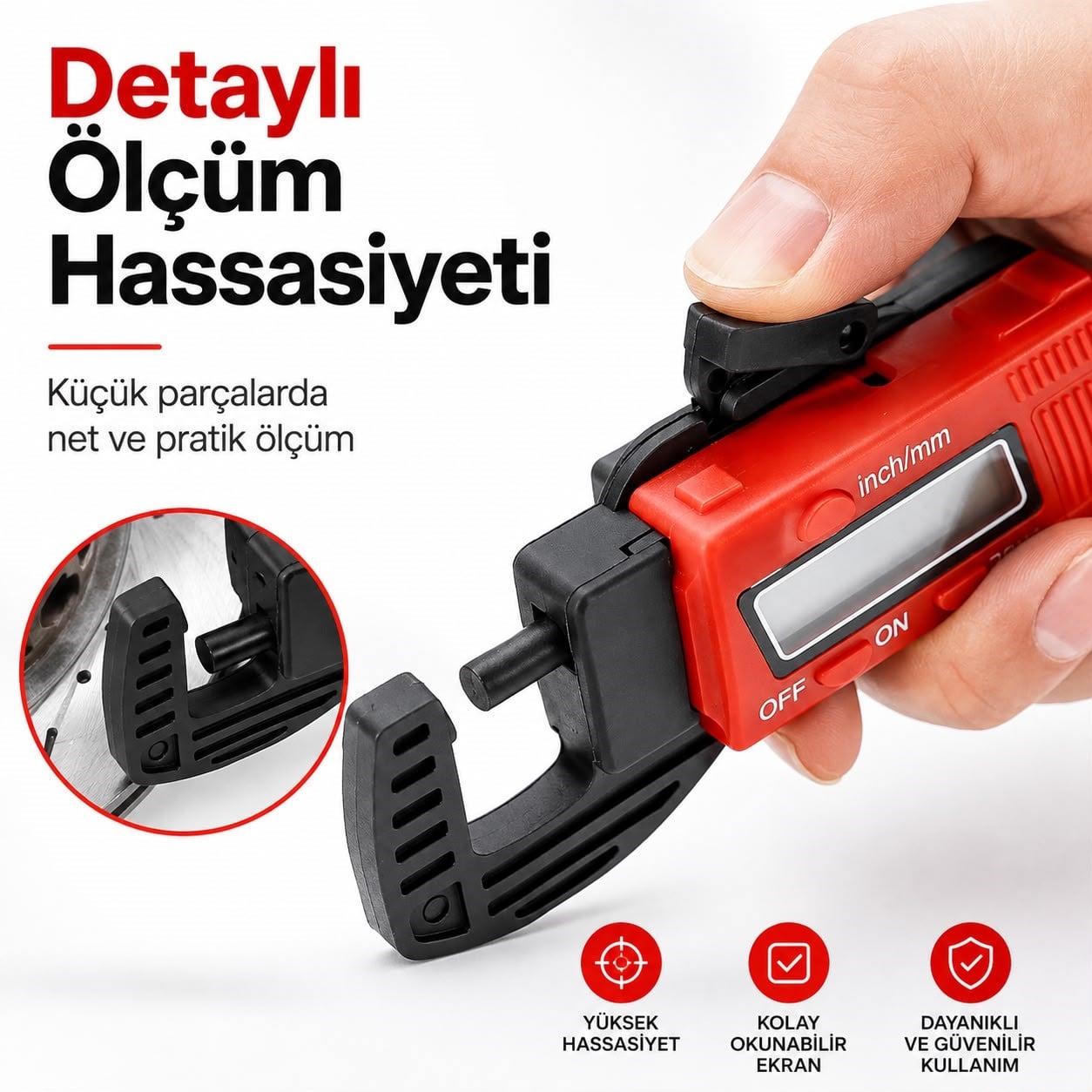 Sunup Dijital Kumpas Kalınlık Ölçer (Detaylı Ölçü Aleti)