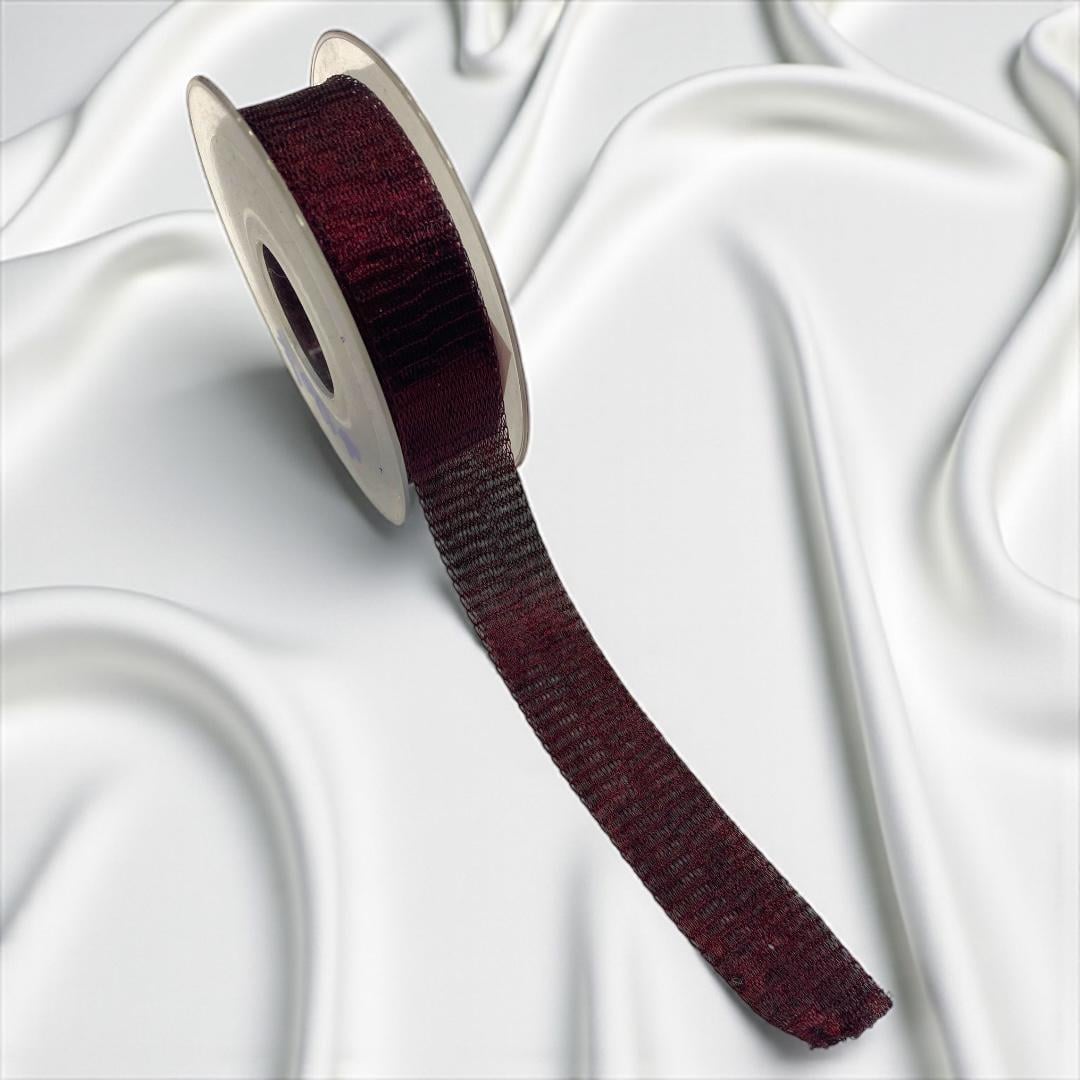 Titanyum Metalik Bordo Kurdele 