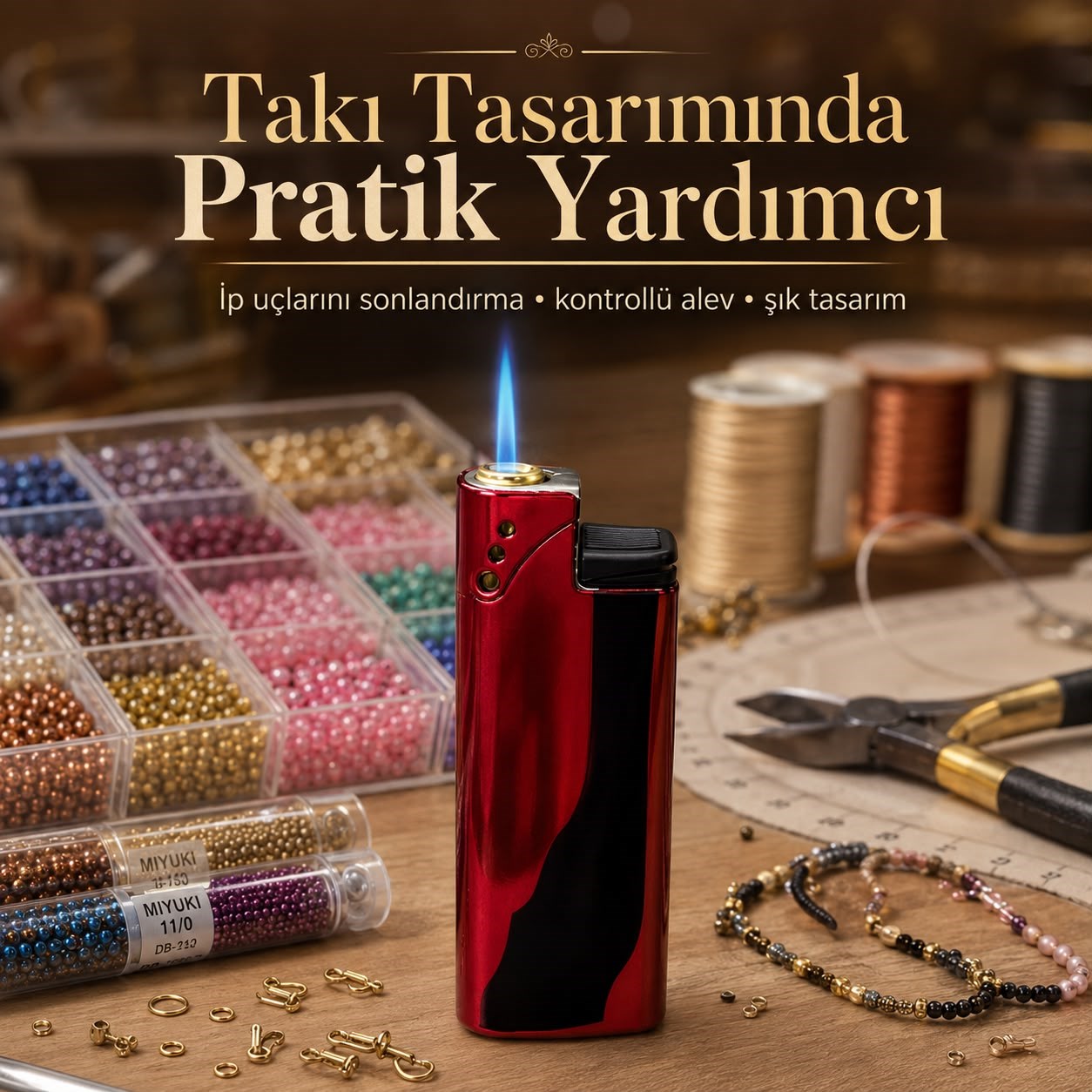 Turbo Alevli Takı ve El Sanatlarına Uygun JET Çakmak