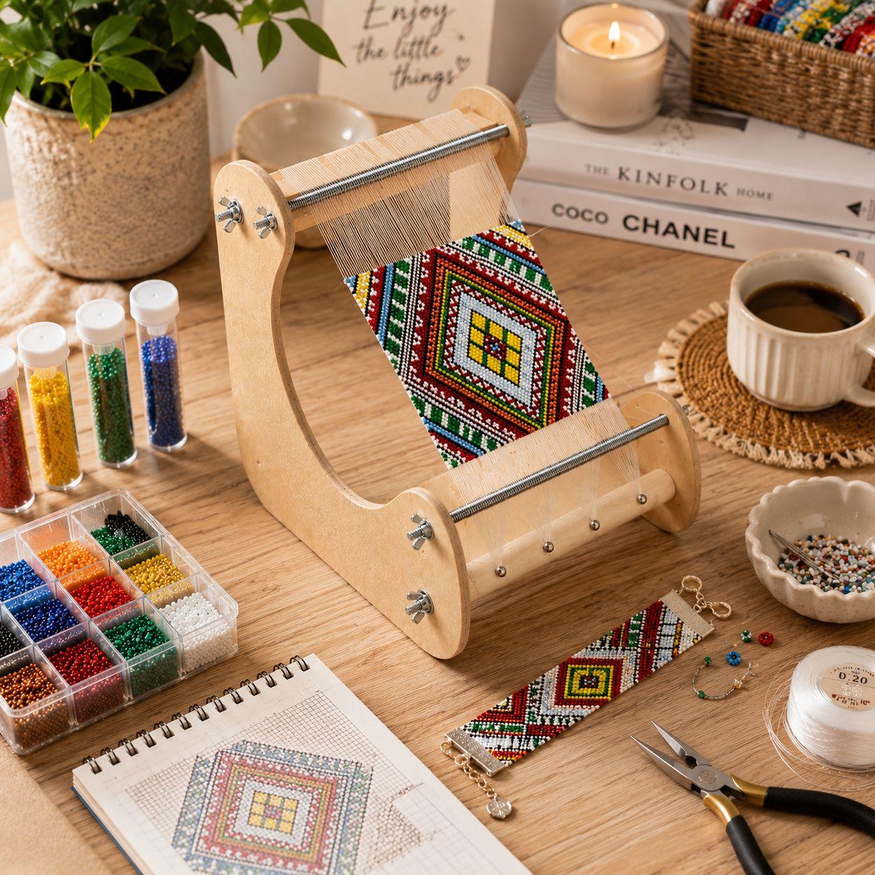 Yeni Nesil Bead Loom Dik Dokuma Tezgahı
